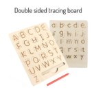 Double side alphabet tracing board